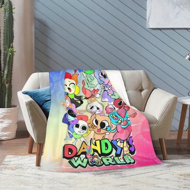YHXSLY Dandy'S World Blanket, Cartoon Print Soft Comfortable